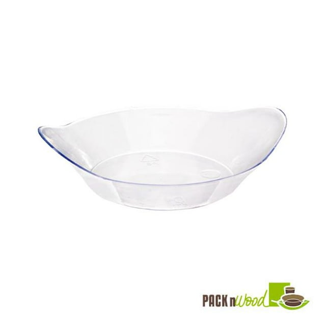 Packnwood 209MBINDA1 Plat Ovale Transparent Vert 2 oz.