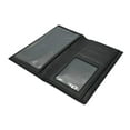thumbnail image 6 of Black Genuine Leather Checkbook Cover Long Wallet Card Organizer Secretary Wallet, 6 of 8