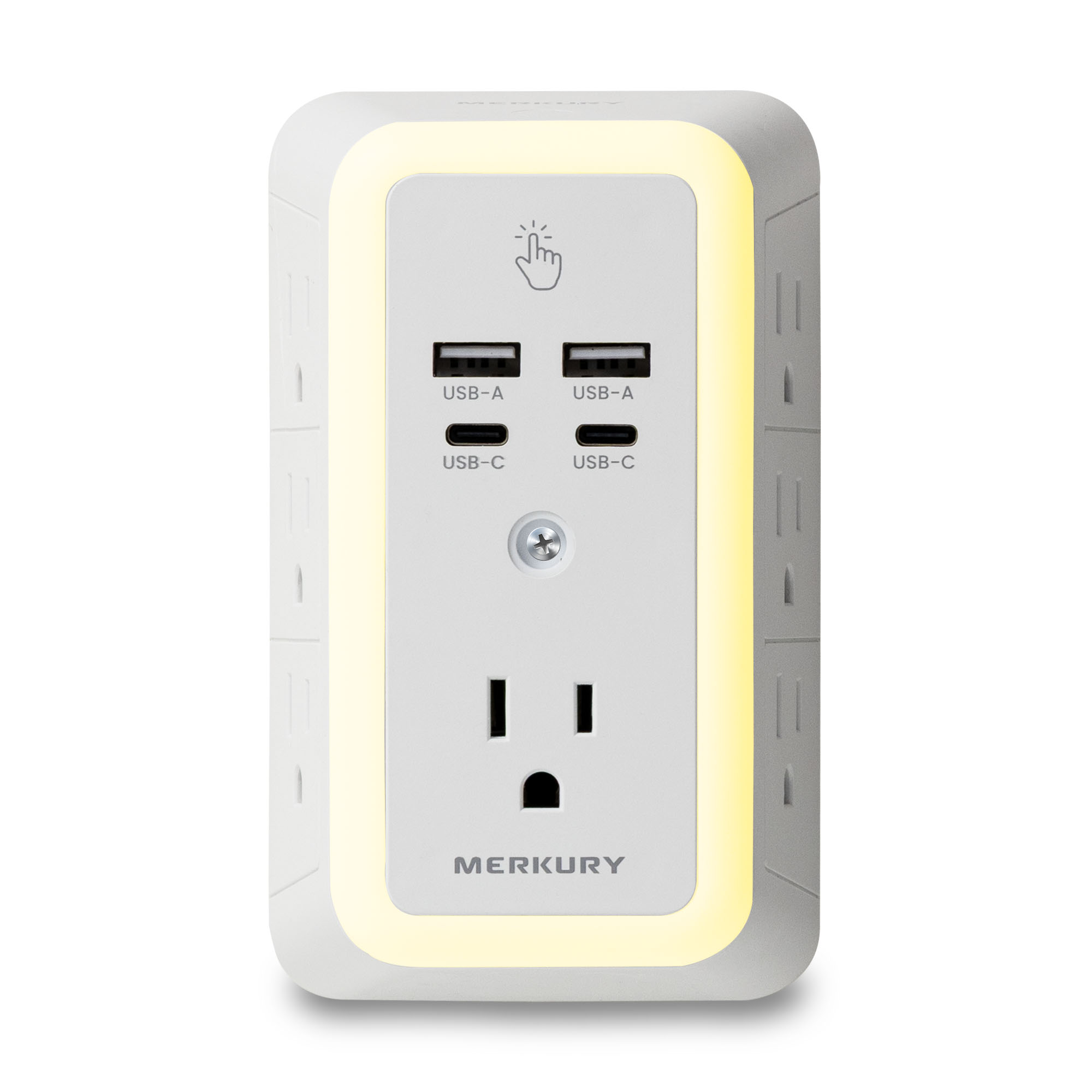 Merkury Innovations Wall Tap with Night Light, 7 Outlets, 4 USB Ports photo 2