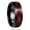 Black & Red, variant on Men's 8mm Black Red Wedding Band Celtic Dragon Tungsten Rings Opal Paper Inlay Step Edges