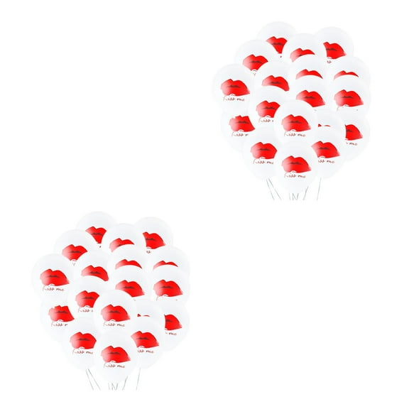 2 Pieces Party Decorations Red Lips Latex Balloon Lightweight Balloons Props