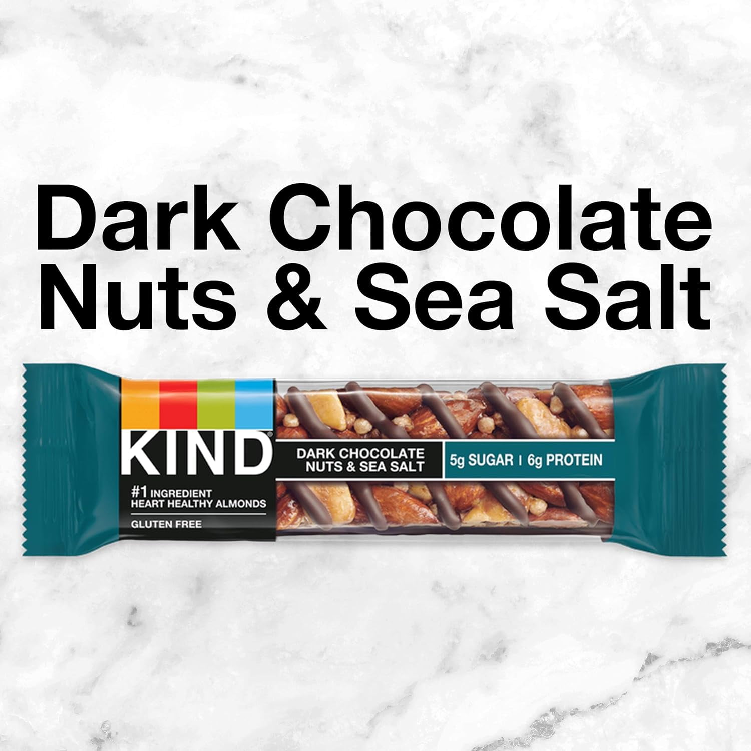 KIND Nut Bars, Favorites Variety Pack, Dark Chocolate Nuts and Sea Salt, Peanut Butter Dark Chocolate, Caramel Almond and Sea Salt, 18 Count