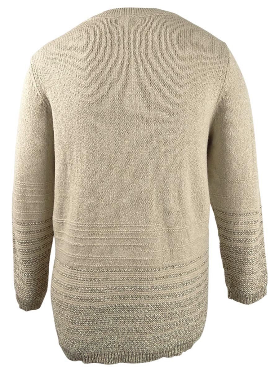 Calvin Klein Womens Plus V-Neck Pullover Sweater - image 2 of 2