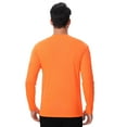thumbnail image 5 of Hi Vis Long Sleeve Work Safety Shirt, S Size Neon Orange T-Shirt for Men, High Visibility Crewneck Reflective Color Safety Tee 100% Polyester, 5 of 5