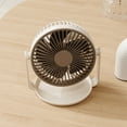 thumbnail image 5 of Kraoden Portable USB Rechargeable Countertop Fan, Adjustable Speed, Battery Powered, 360° Airflow, Low Noise, Indoor Outdoor Use, Ideal for Traveling, Home, Office, Kitchen, Bathroom, 5 of 6