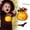 B, variant on SHURUIMA DIY Light Up Pumpkin Lantern Kit, Durable Handheld Halloween Jack O Lantern Craft Set, 9.0 X 7.1 Inch Witch Owl Cat Bat Hanging Spooky Decor With Carry Stick, 1 Pack Craft Material Bag