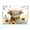 Sunflowers and Highland Cow, variant on Acrylic Tray Clear Serving Tray Rectangle Decorative Tray with Cut Handle Red Panda Pattern