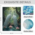thumbnail image 3 of Diamond Art Kits for Adults - 5d White Peacocks Lotus Pond Forest Beauty Diamond Painting for Adults, Diamond Art for Adults Beginners, Diamond Painting Kits for Adults for Home Wall Decor, 3 of 7