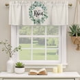 thumbnail image 2 of Eucalyptus Leaves Curtain Valances for Windows, Kitchen Valance Window Treatments Panel 2 Pack, Vintage Simple Botanical Plants Rod Pocket Short Curtains for Bathroom Bedroom 60 x 18 Inch, 2 of 8
