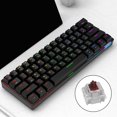 thumbnail image 4 of mecánico RGB LED inalámbrico Bluetooth 61 teclas para Negro B Sunnimix combo de teclado y ratón, 4 of 8