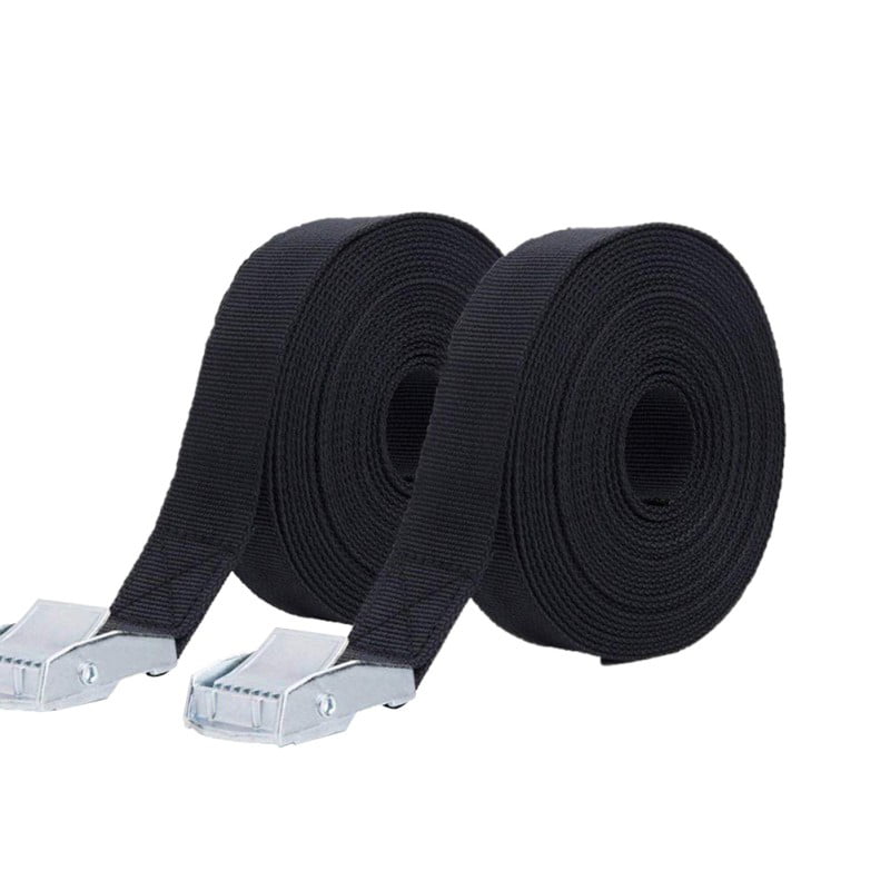 2PCS Heavy Duty Tensioning Belts Lashing Strap Trailer Tie Down Straps 2.5  Cm X 5 M Black Nylon Cable Tie - Walmart.com