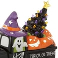 thumbnail image 4 of Pre-Lit Ceramic Halloween Truck with Pumpkin Hand-Painted Tabletop Decor, 4 of 7