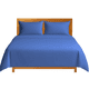 thumbnail image 1 of Sábanas Matrimoniales Lisas We2 Dream 100% Algodón Color Azul Cosmos 4 Piezas, 1 of 10