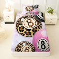 thumbnail image 3 of Castle Fairy Billiard Leopard Print Twin Sheets 3pcs, Diamond Pattern Bedding, Pink Black Brown,1 Fitted Sheet, 1 Flat Sheet and 1 Pillowcase, 3 of 6