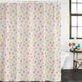 thumbnail image 2 of Colorful Polka Dot Shower Curtain, Waterproof Shower Curtains for Bathroom, Vintage Minimalist Geometric Beige Washable Fabric Bathtub Curtain Set Bath Decor with 12 Hooks Stall 36"x72", 2 of 8