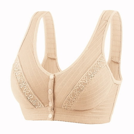 Virmaxy Womens Nursing Bras 1pc No Steel Ring Lactation Bra Back Adjustment Yoga Running Bra Nursing Bras for Breastfeeding and Breast Pumping Khaki M