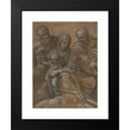 thumbnail image 2 of Giacomo Cavedone 14x18 Black Modern Framed Museum Art Print Titled - The Virgin and Child with Two Male Saints (1577-1660), 2 of 5