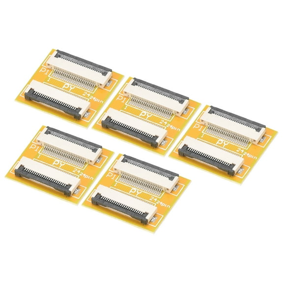 Uxcell FFC FPC Extension Board PCB Extend Connector 24 Pin 0.5mm Pitch Single Side 5 Pack