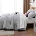 thumbnail image 2 of Juego de edredón Bedsure Queen, ropa de cama suave, gris, 3 piezas, 2 of 9