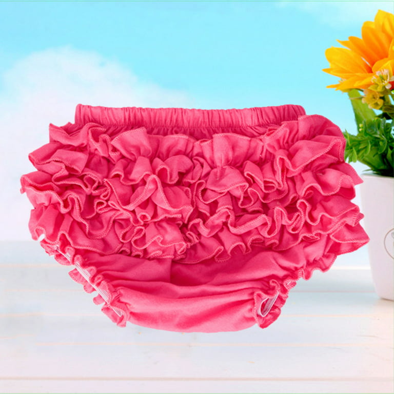 Baby Girl Ruffle Lace Pure Cotton Panties Diaper Cover for