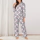 thumbnail image 2 of Fotbe Poodle Dog Conjunto de Pijama de Manga Larga para Mujer con Estampado, Ropa de Dormir de 2 Piezas, Conjunto de Casa Suave y Cómodo con Bolsillos-Large, 2 of 7