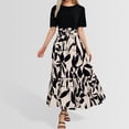 thumbnail image 1 of WILLBEST Vestido Midi De Verano Para Mujer 2025, Estampado Floral, Cruzado, Manga Corta, Maxivestido De Patchwork Con Volantes, Vestido De Línea A, 1 of 3