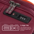 thumbnail image 4 of New York Xpress 3-Piece Softside Luggage Set, Expandable Spinner Suitcase with TSA Lock, Front Opening, 22/28/32 for Adult, Burgundy , WD8818, 4 of 10