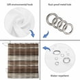 thumbnail image 4 of Brown Beige Wooden Shower Curtain, Waterproof Shower Curtains for Bathroom, Vintage Farmhouse Retro Art Washable Fabric Bathtub Curtain Set Bath Decor with 12 Hooks Standard 72"x72", 4 of 8