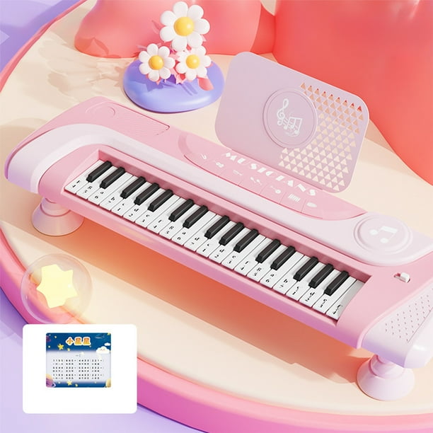 Children's Beginner Can Play Electronic Keyboard Girls' Toy 37 Key Small Piano Multifunctional Children's Birthday Gift