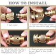 thumbnail image 4 of Expandable Garden Hose Male and Female Adapters Connectors & Quick Disconnect Hose Male and Female Fittings for Water 3/4 Inch GHT Faucet and Spray，JUN, 4 of 5