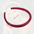 thumbnail image 4 of Unique Bargains 2 Pcs Solid Simple Silk Headbands Fashion Anti Slip Hair Accessories for Women Red Black 0.59" Wide, 4 of 7