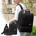 thumbnail image 1 of Travel Laptop Backpack 17 In, Large Business Carry On Backpack, With Crossbody And Coin Purse, College Bag Three Piece, USB Charging Port, Spacious Pockets, Durable Polyester, Multi Purpose, 1 of 6