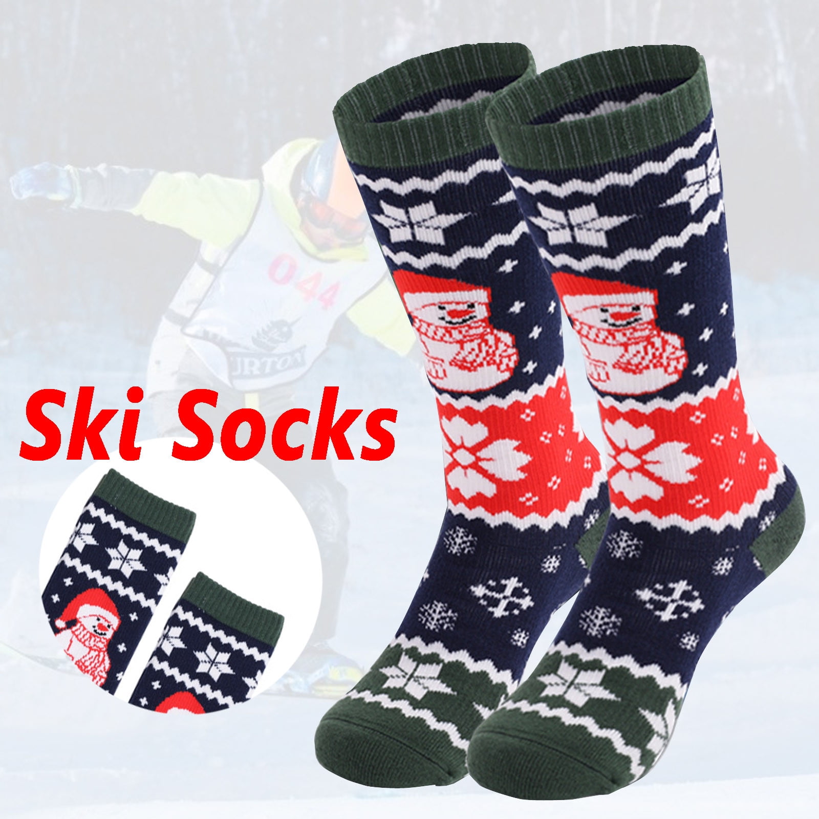 1 Pair Christmas Snowflake Deer Women Wool Socks Warm Winter Sock Comfortable AW 