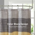 thumbnail image 3 of Madison Park Yellow Faux Silk Shower Curtain, Striped Lightweight Bath Curtain Decor, Gray Curtain for Bathroom, 72"x72", 3 of 7