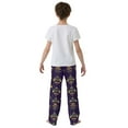 thumbnail image 5 of FORMRS Kids Pajama Pants with Pockets Size 13-14Y Boys Lounge Sleep Bottoms, Purple Flowers Pattern, 5 of 8