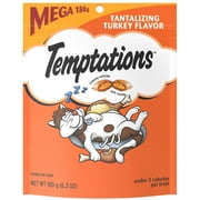 TEMPTATIONS Classic Crunchy and Soft Cat Treats Tantalizing Turkey Flavor [Multiple Sizes]