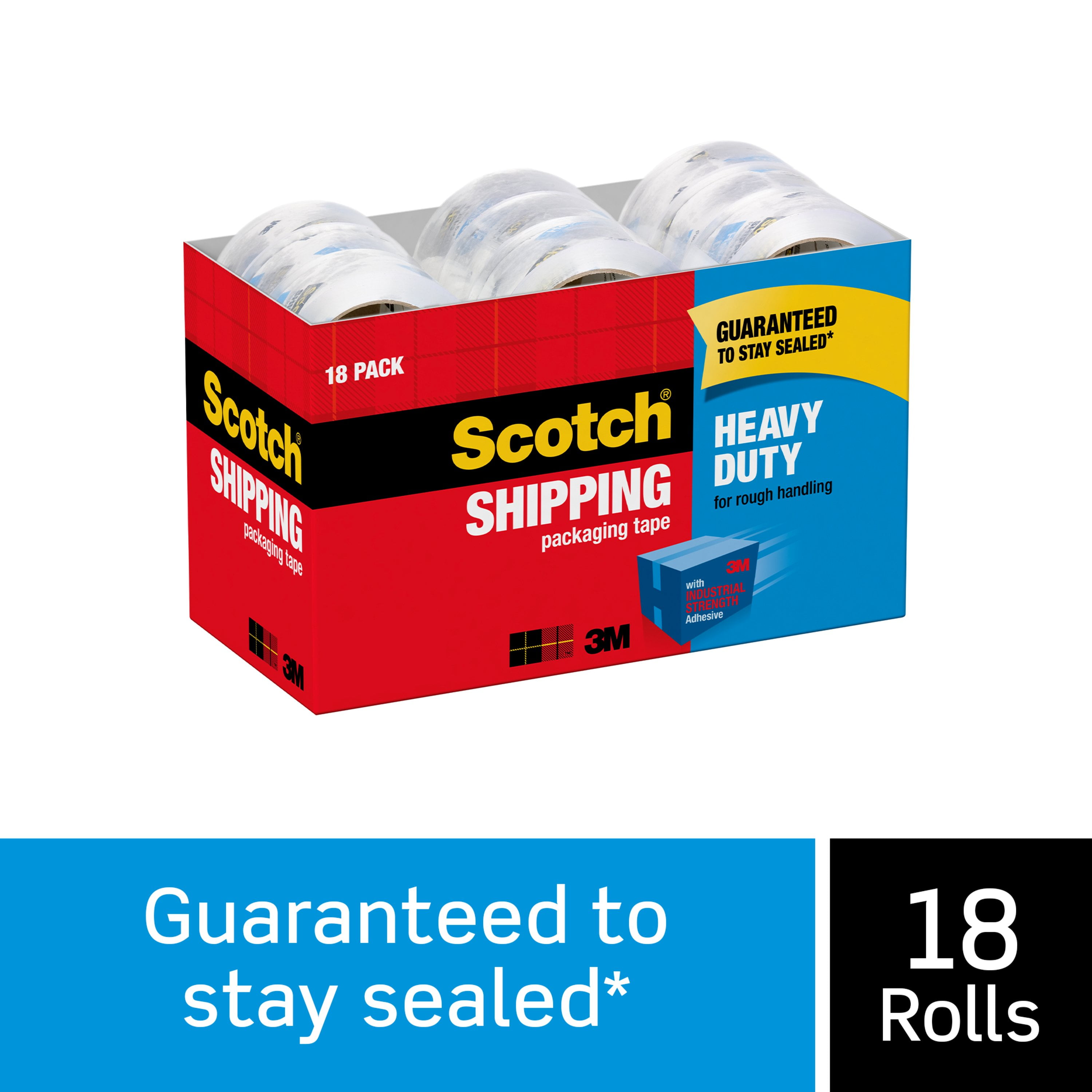 Scotch 18pk Heavy Duty Shipping Packaging Tape BrickSeek