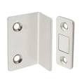 thumbnail image 3 of Tope de puerta Magnético sin perforaciones El gabinete atrapa herrajes delgados en forma de L Blanco, 3 of 4