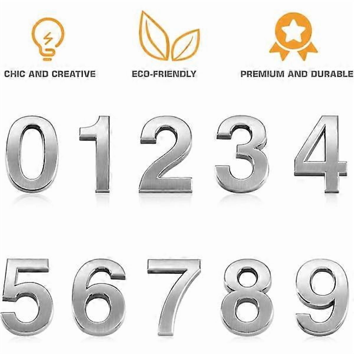 10 Pcs Self Adhesive Door Decorations with House Number, Mailbox Number, 0-9