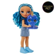 Rainbow High Littles – Sapphire Bradshaw, Blue 5.5 Posable Small Doll with Purse, Pet Yeti, Kids Toy Gift Ages 4+