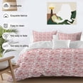 thumbnail image 4 of Red Botanical Bedding 3 Piece Duvet Cover Set Twin Size, Watercolor Rustic Tree Abstract Soft Microfiber Comforter Cover with Zipper Closure & Pillowcases, Wrinkle & FadeResistant Quilt Cover, 4 of 9