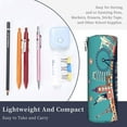 thumbnail image 3 of Honeii Let's go Travel Print Leather Pencil Case,Small Pencil Pouch,Durable Zippered Storage for School, Office, and Travel Essentials, 3 of 6