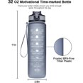 thumbnail image 5 of Botella de agua potable sin Bpa a prueba de fugas de 32 oz con marcador de tiempo y pajita. Afortunado Sencillez, 5 of 5