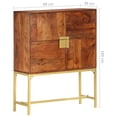 thumbnail image 4 of vidaXL Highboard 80x30x100 cm Solid Acacia Wood, 4 of 5