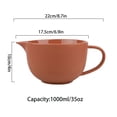 thumbnail image 3 of Qeeadeea/Solid Color Ceramic Bowls With Spout, Mixing Bowl With Handle, Bowls For Kitchen, Salad, Vegetables, Egg Liquid-pink-1000ml/35oz, 3 of 7
