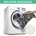 thumbnail image 6 of Black Daisy Flower White Blooms Pattern Square Tablecloth,Waterproof Square Table Cover,Wipeable Spillproof Washable Table Cover for Home Kitchen Party Decor 42"X42"(107x107cm), 6 of 6
