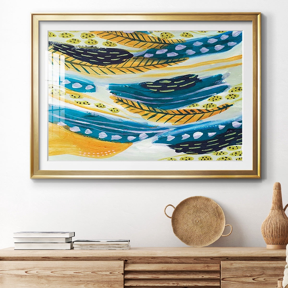 Feathery I Premium Framed Print - Ready to Hang