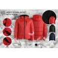 thumbnail image 2 of Ma Croix Mens Premium Lightweight Cold Resistant Down Jacket with Fleece Lined Hood, 2 of 7