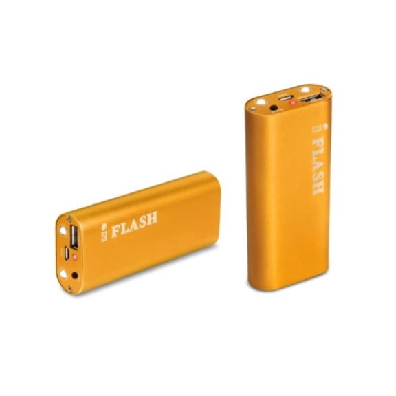 iFlash 5000mAh Aluminum Housing Slim External Battery Charger with Built-in Flashlight Compatible with Apple iPhone 17 16 15 14 13