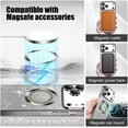 thumbnail image 3 of Funda magnética con purpurina para iPhone 17 Pro Max, compatible con MagSafe, protección total, delgada, a prueba de golpes y arañazos, con protector de lente de cámara, red antipolvo y brillo, 3 of 7